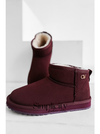 ČIžmy Olavoga Crushy burgundy (Veľkosť 38)