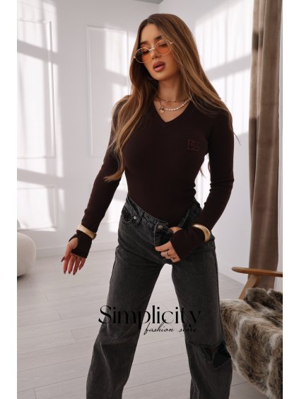 BODY  BG LICK tmavohnedá (Rozmiar S)