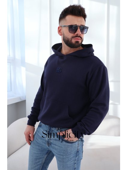 Mikina pánska BG OZZY tmavomodrá (Rozmiar S)