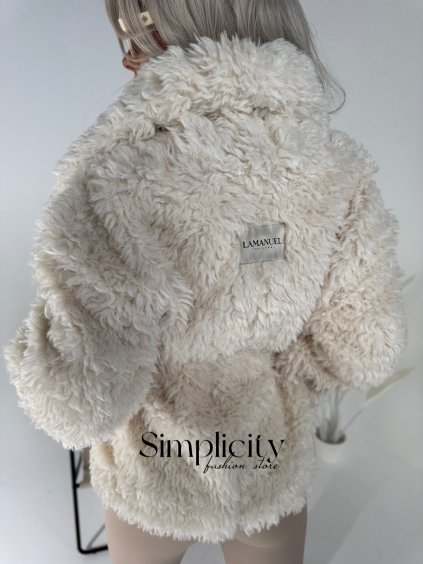 Kožuch La Manuel DRAMATIC smotanový (Rozmer ONE SIZE)