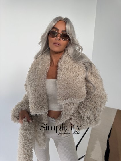 Kožuch La Manuel DRAMATIC béžová (Rozmer ONE SIZE)