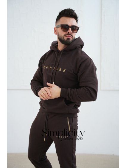 Mikina pánska  BG GANG hnedá (Rozmiar S)