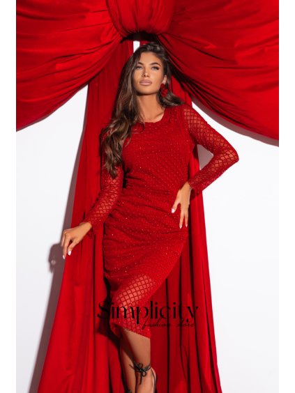 Šaty La Balancia  LUSH - Red shine (variant S/M)