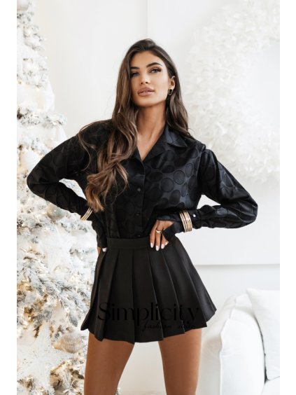 Košeľa La Balancia  MADDIE - Black dots (variant S)