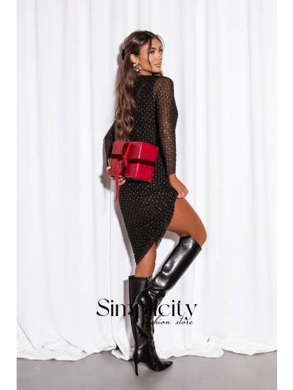 Šaty La Balancia  LUSH - Black shine (variant S/M)