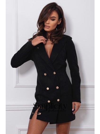 Sakové šaty La Balancia  Leya - čierna (variant XS/S)