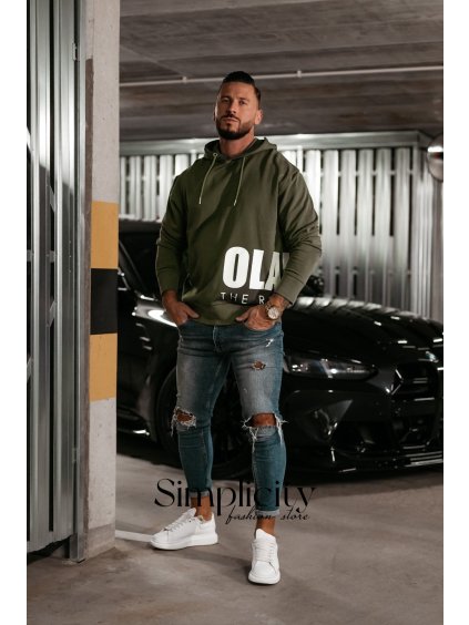 Mikina pánska Olavoga Pulse khaki (Veľkosť S)