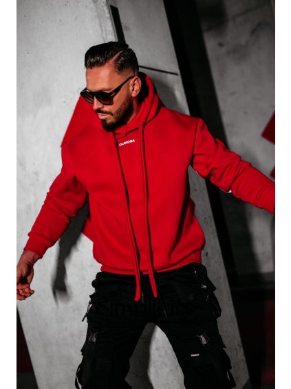 Mikina pánska Olavoga Vinta červená (Veľkosť jedna veľkosť)