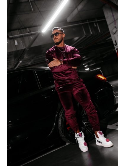 Súprava pánska Olavoga Velvet Ash burgundy (Veľkosť XL)