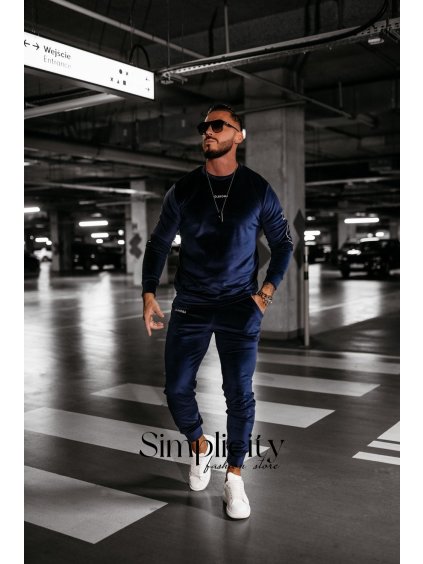 Súprava pánska Olavoga Velvet Ash  tmavomodrá (Veľkosť M)