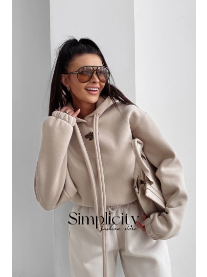 Mikina Olavoga Frost Layer béžová (Veľkosť jedna veľkosť)