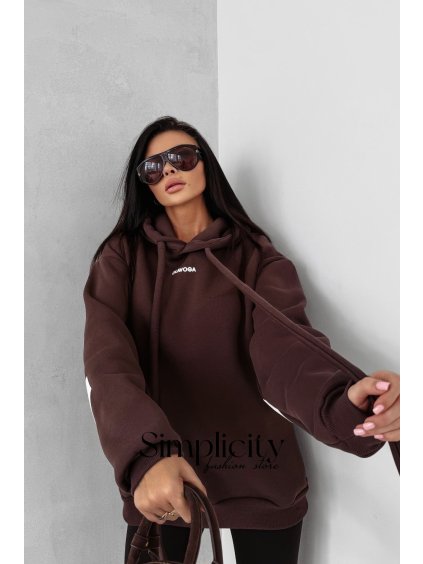 Mikina Olavoga Vinta hnedá (Veľkosť jedna veľkosť)