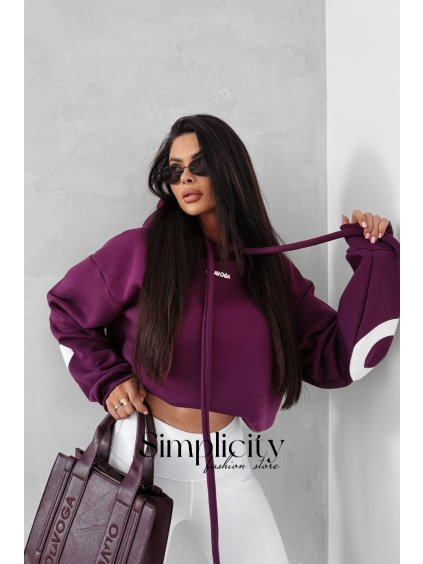 Mikina Olavoga Vinta slivková (Veľkosť jedna veľkosť)