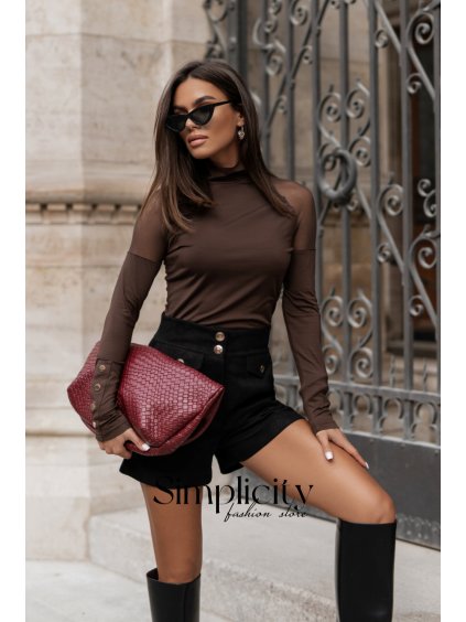 Tričko s rolákom La Balancia hnedá (variant UNI)