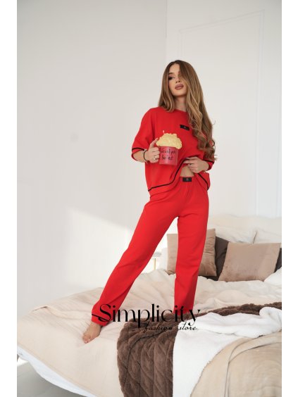 Pyžamo  BG SLEEPY červená (Rozmiar S)