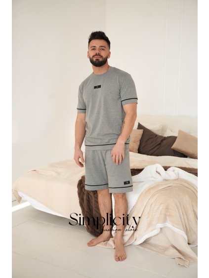 Pánske pyžamo BG NIGHTMARE šedá (Rozmiar S)