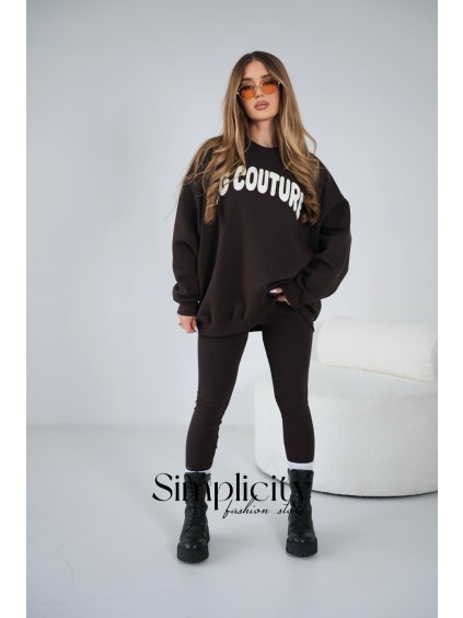 Mikina  BG HEYA horká čokoláda (Rozmiar UNISIZE)