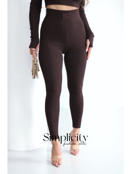 Legíny  BG TASTE čokoláda (Rozmiar S)