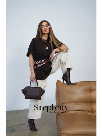 Tričko  BG ONLY tmavohnedá (Rozmiar veľkosť)