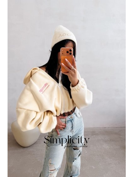 Mikina Olavoga Tulip smotanová (Veľkosť M)