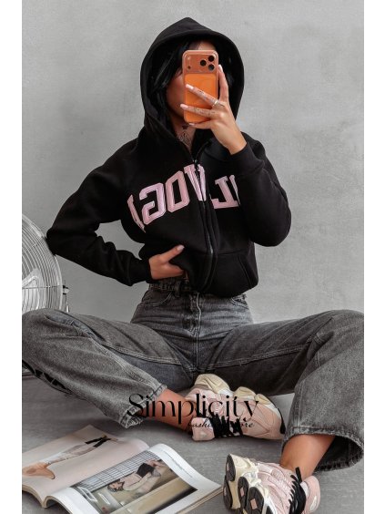 Mikina Olavoga Iris čierna (Veľkosť S)