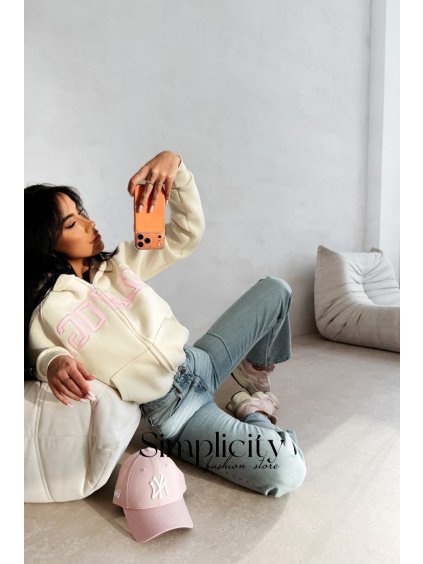 Mikina Olavoga Iris pulóver smotanová (Veľkosť S)