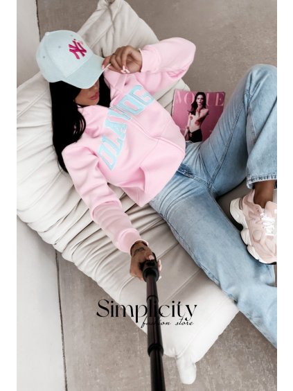 Mikina Olavoga Iris baby pink (Veľkosť S)