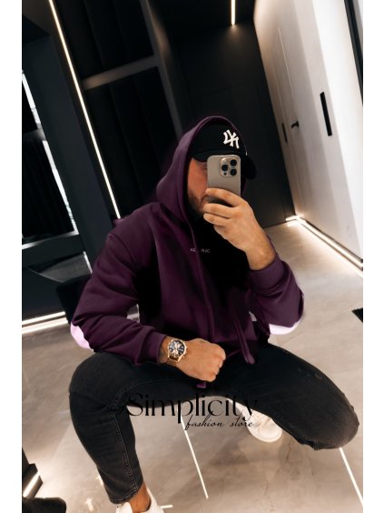 Mikina pánska Olavoga Vinta fialová (Veľkosť jedna veľkosť)