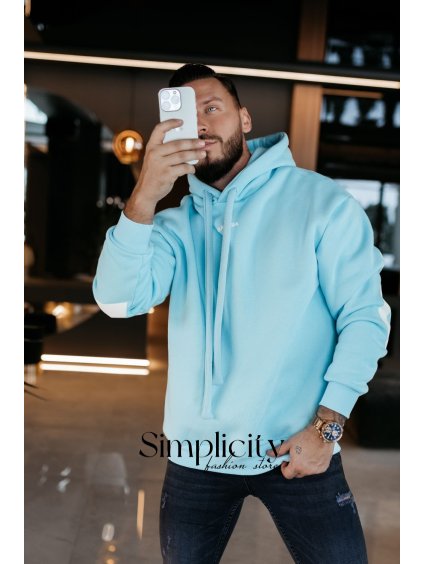 Mikina pánska Olavoga Vinta tyrkysová (Veľkosť jedna veľkosť)