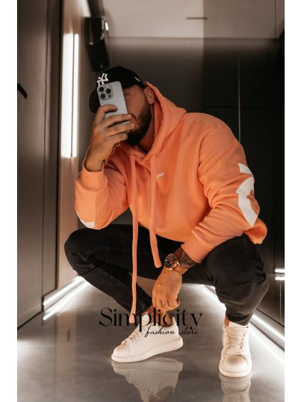 Mikina pánska Olavoga Vinta oranžová (Veľkosť jedna veľkosť)