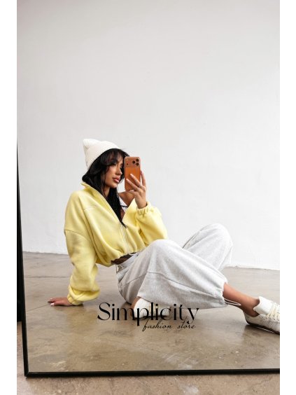 Mikina Olavoga Softi žltá (Veľkosť S)