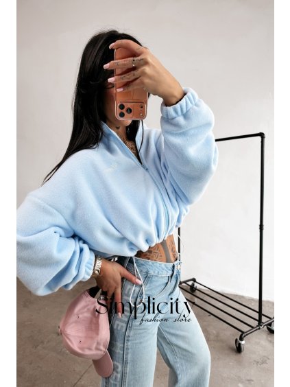 Mikina Olavoga Softi bledomodrá (Veľkosť S)