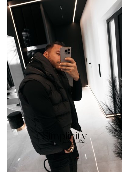 Vesta pánska Olavoga Taer čierna (Veľkosť M)