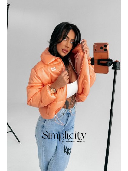 Bunda Olavoga Yue oranžová (Veľkosť S)