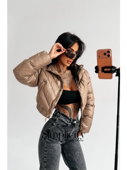 Bunda Olavoga Taazu béžová (Veľkosť S)