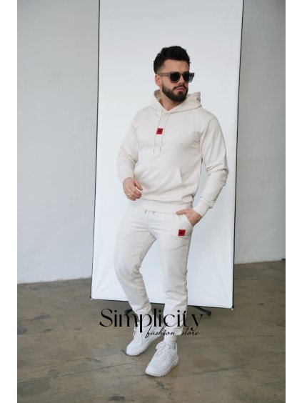 Mikina pánska BG HOP smotanová (Rozmiar S)