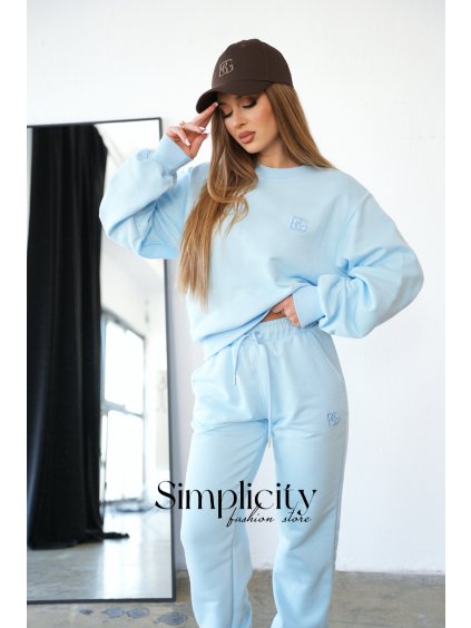 Mikina  BG BASIC bledomodrá (Rozmiar S)