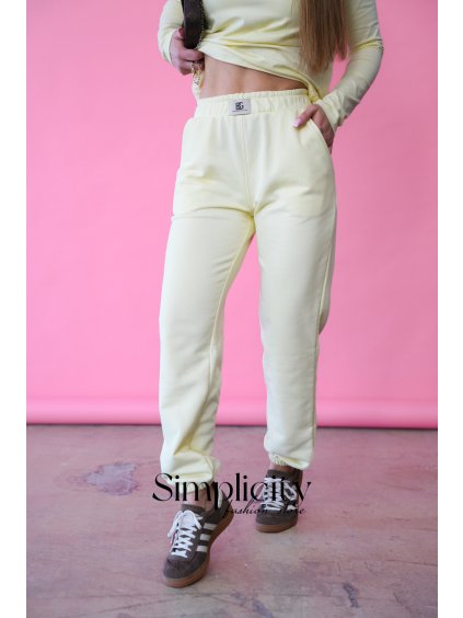 Tepláky  BG VERSION bledožltá (Rozmiar S)