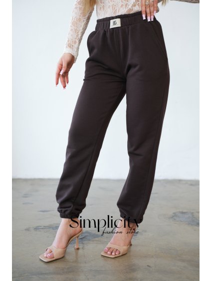 Tepláky BG VERSION tmavohnedá (Rozmiar S)