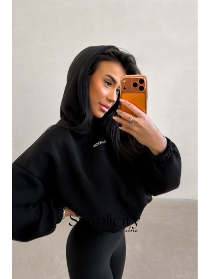 Mikina Olavoga Vela čierna (Veľkosť jedna veľkosť)