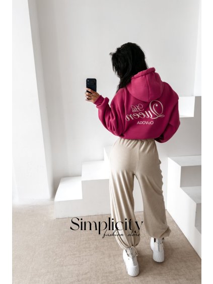 Mikina Olavoga Adore malinová (Veľkosť jedna veľkosť)