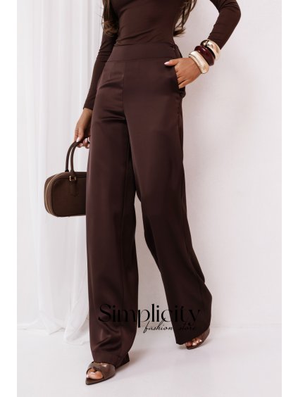 Saténové nohavice La Balancia  DIVA hnedá (variant S)