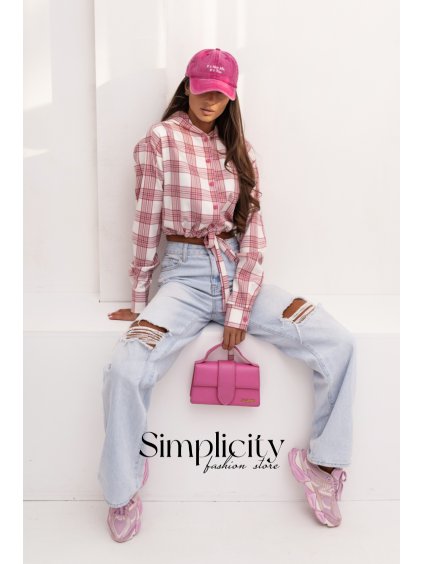 Košeľa La Balancia SOHO  ružová káro (variant UNI)