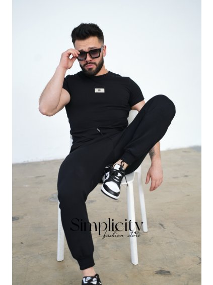 Tričko pánske  BG MALIK čierna (Rozmiar S)