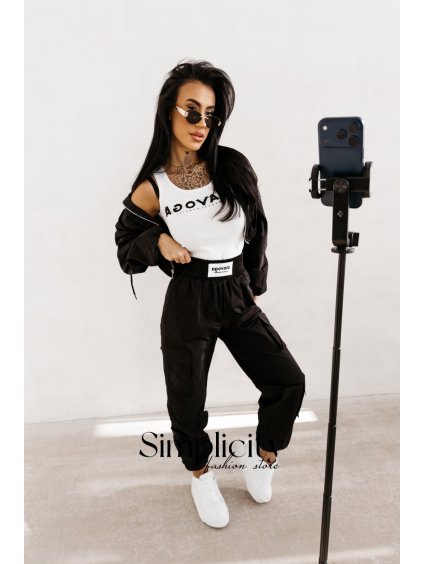 Nohavice Olavoga Burnt Sienna čierna (Veľkosť L)