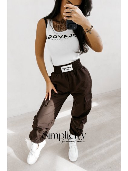 Nohavice Olavoga Burnt Sienna hnedé (Veľkosť M)