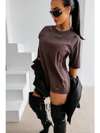 Tričko Olavoga Zoance hnedá (Veľkosť S)