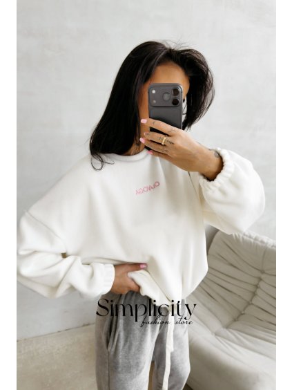 Mikina Olavoga Elena biela (Veľkosť S)