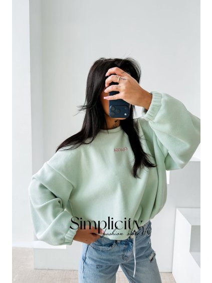 Pulover Olavoga Elena mint (Veľkosť S)