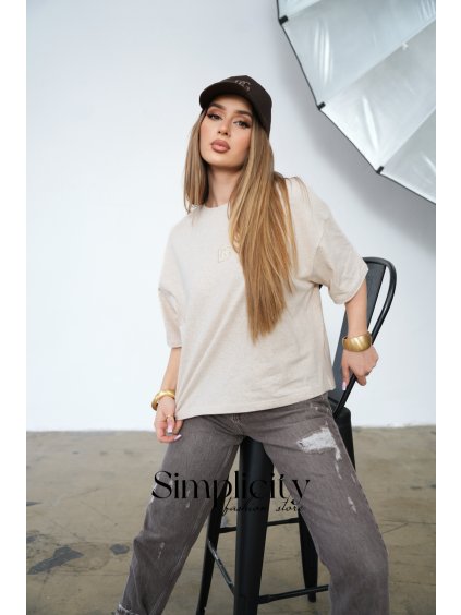 Tričko BG OCEAN nude (Rozmiar S)